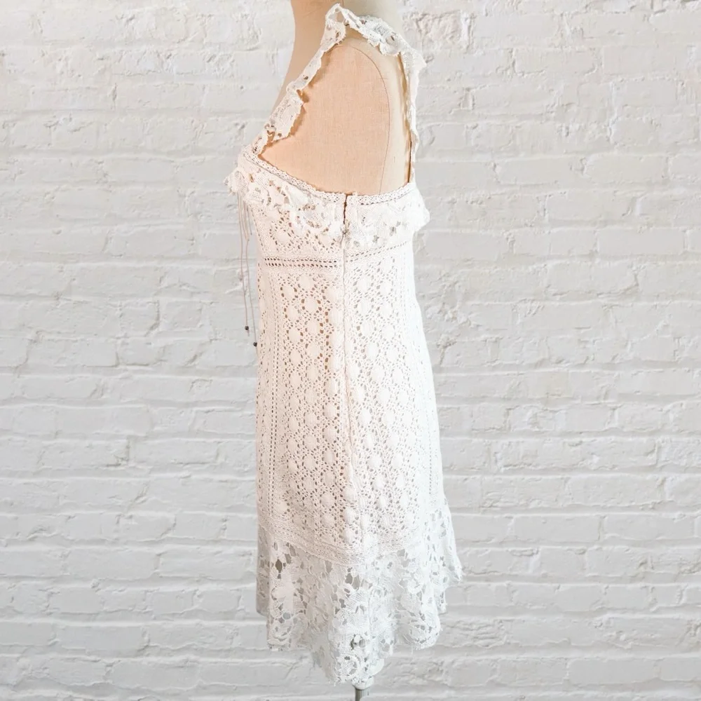 Free People Cross My Heart Crotchet Mini Dress - Picture 12 of 15